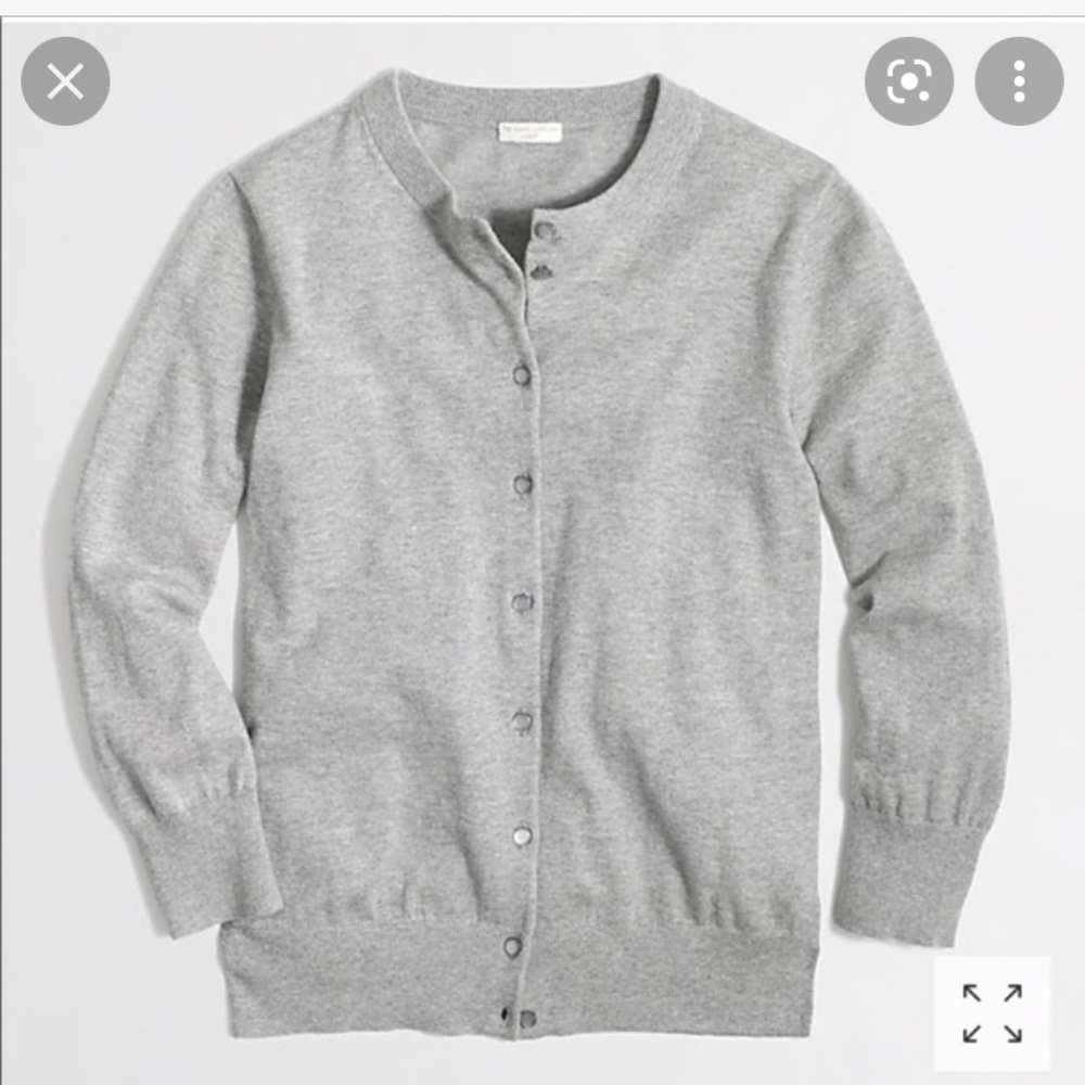 J Crew Clare cotton Cardigan, grey, M